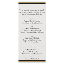 Art Deco Gold Posh Wedding Menu