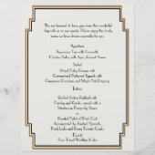 Art Deco Gold Posh Wedding Menu (Voorkant)