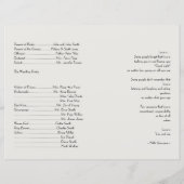 Art Deco Gold Posh Wedding Programme (Achterkant)