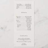 Art Deco Gold Posh Wedding Programme Programmakaart (Achterkant)