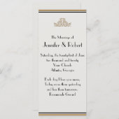 Art Deco Gold Posh Wedding Programme Programmakaart (Voorkant / Achterkant)