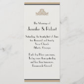 Art Deco Gold Posh Wedding Programme Programmakaart (Voorkant)