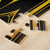 Art Deco Gold Red Black-kunstwerk Legpuzzel (Zijkant)