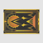 Art Deco Gold Red Black-kunstwerk Tissuepapier (Voorkant)