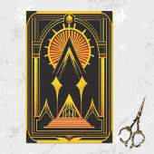 Art Deco Gold Red Black-kunstwerk Tissuepapier