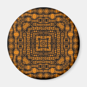 Art Deco Gold Retro Squares Abstracte kunst Magneet
