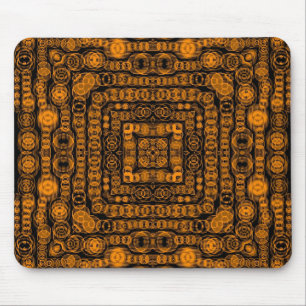 Art Deco Gold Retro Squares Abstracte kunst Muismat