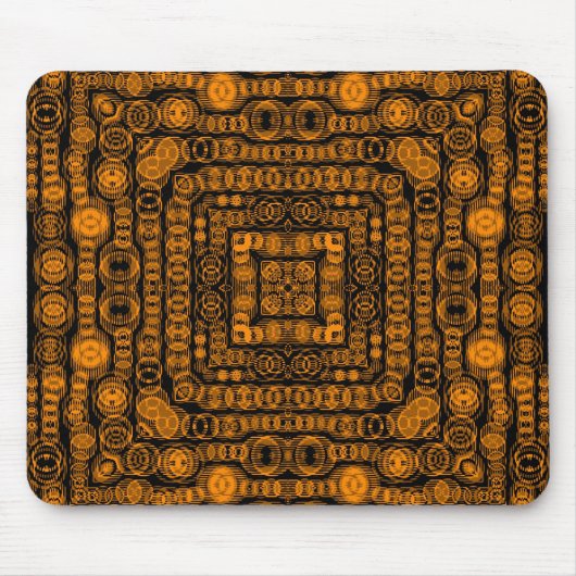 Art Deco Gold Retro Squares Abstracte kunst Muismat (Voorkant)
