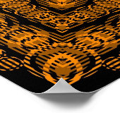 Art Deco Gold Retro Squares Abstracte kunst Poster (Hoek)