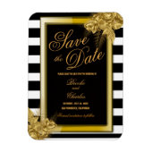 Art Deco Gold Rozen & Stripes Opslaan Datum Kaart Magneet (Verticaal)