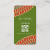 Art Deco  Gold Scallop Fan Pattern Asian Visitekaartje (Achterkant)