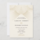 Art Deco Gold String Lights uitnodiging voor bruil (Voorkant)