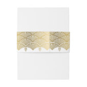 Art Deco Gold Unieke Monogram Boog Huwelijk Uitnodigingen Wikkel (Achterkant Voorbeeld)