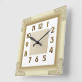 Art Deco Gold Vierkante Klok (Hoek)