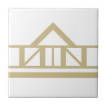 Art Deco Gold White Eenvoudige geometrische grens  Tegeltje<br><div class="desc">Chic faux goud en white art deco stijl eenvoudige driehoek geometrische details ornament decoratieve grenskeramische tegel met lijnen. Houd er rekening mee dat goud in dit ontwerp een vlakke beige gele kleurenafdruk is en geen echte gouden kleur of folie is. Een afbeelding en een origineel ontwerp, perfect voor een modern...</div>