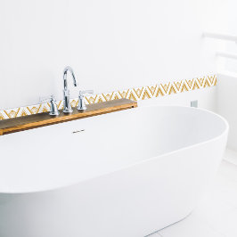 Art Deco Gold White elegante geometrische crisis Tegeltje