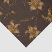 Art Deco  Golden Brown Lily Flower Tissuepapier (Detail)