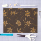 Art Deco  Golden Brown Lily Flower Tissuepapier (Craft)