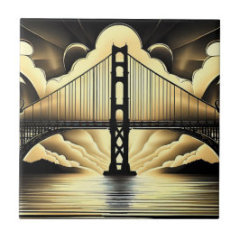 Art Deco Golden Gate Bridge Tegeltje