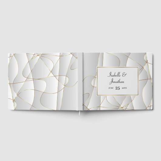 Art Deco Golden Lines Gastenboek (Volledig)