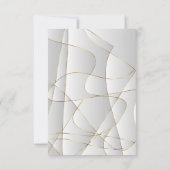 Art Deco Golden Lines RSVP Kaartje (Achterkant)