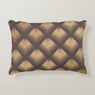 Art Deco Golden: Minimalistisch naadloos Accent Kussen