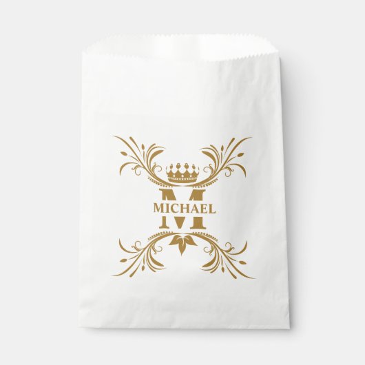  Art Deco Golden Naam Monogram Bedankzakje (Voorkant)
