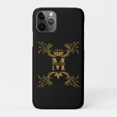  Art Deco Golden Naam Monogram Case-Mate iPhone Case (Achterkant)