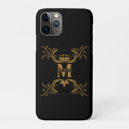  Art Deco Golden Naam Monogram Case-Mate iPhone Case