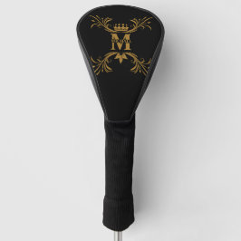  Art Deco Golden Naam Monogram Golfheadcover