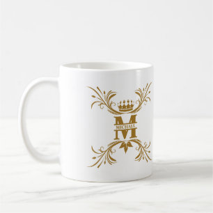 Art Deco Golden Naam Monogram Koffiemok