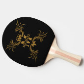  Art Deco Golden Naam Monogram Tafeltennisbatje (Zijkant)