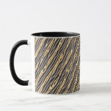 Art Deco Golden Zebra Stripes Mok