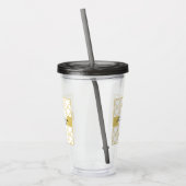 Art Deco Golf Glitter Zeepaard Acryl Drinkbeker (Links)