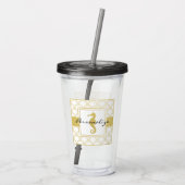 Art Deco Golf Glitter Zeepaard Acryl Drinkbeker (Achterkant)