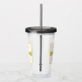 Art Deco Golf Glitter Zeepaard Acryl Drinkbeker (Rechts)