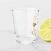 Art Deco Golf Glitter Zeepaard Shot Glas (Links)