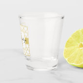 Art Deco Golf Glitter Zeepaard Shot Glas (Rechts)