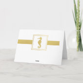 Art Deco Golf Glitter Zeepaard Verjaardag Kaart (Achterkant)