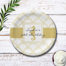 Art Deco Golf Glitter Zeepaard Verjaardagsfeest