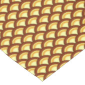 Art Deco golfpatroon - chocolade en geel Tafelkleed (Gekanteld)
