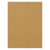 Art Deco golfpatroon - chocolade en geel Tafelkleed (Voorkant)