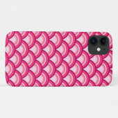 Art Deco-golfpatroon - fuchsie en koraal Case-Mate iPhone Case (Achterkant (horizontaal))