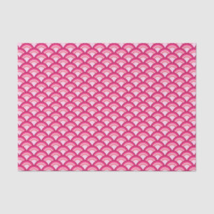 Art Deco-golfpatroon - fuchsie en koraal Tissuepapier