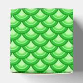 Art Deco golfpatroon - jade groen Bedankdoosjes (Bovenkant)