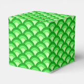 Art Deco golfpatroon - jade groen Bedankdoosjes (Achterkant)