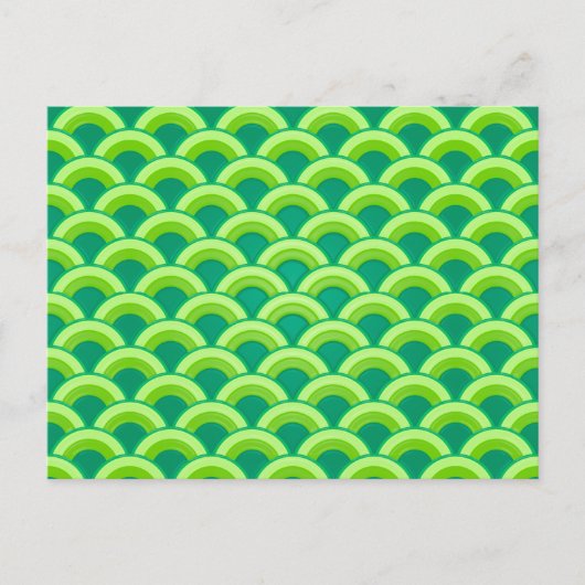 Art Deco golfpatroon - jade groen Briefkaart (Voorkant)
