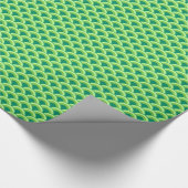 Art Deco-golfpatroon - jade-groen Cadeaupapier (Hoek)