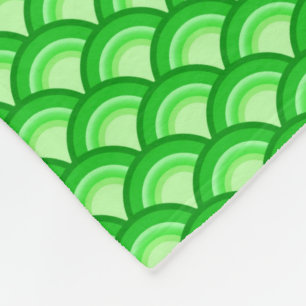 Art Deco-golfpatroon - jade-groen Fleece Deken