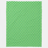Art Deco-golfpatroon - jade-groen Fleece Deken (Voorkant)